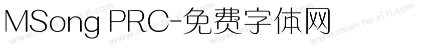 MSong PRC字体转换